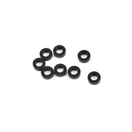 YOKOMO 3×6×2.0MM ALUMINUM SHIM BLACK 8pcs