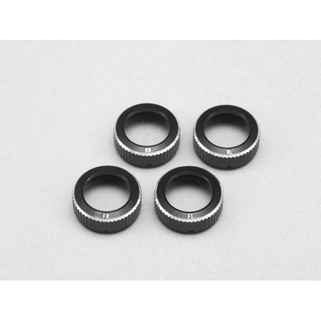 Yokomo Shock Cap Nut with Engraved Mark for Big Bore Shock - Black Edge Design