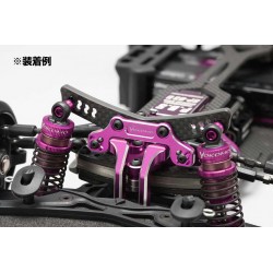 Yokomo Hybrid front shock tower (Graphite/Purple aluminum) for YD-2