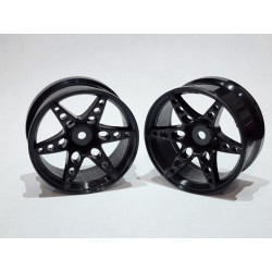 SRC R1 High Traction Nylon Rims. 6mm offset, 27mm x 2 (Black)