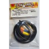 Yokomo 12 Gauge Black Cord(100cm)w/Shrink Tube