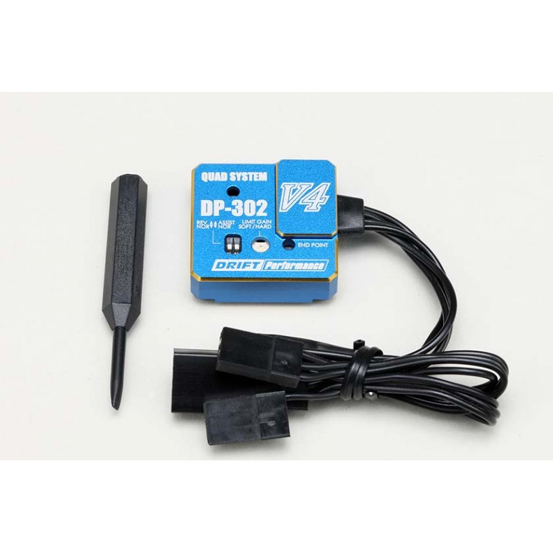 Yokomo V4 Steering gyro with End point adjust (2/3ch Blue)