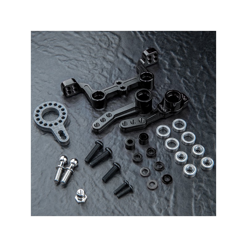MST Alum. steering arm set (black)
