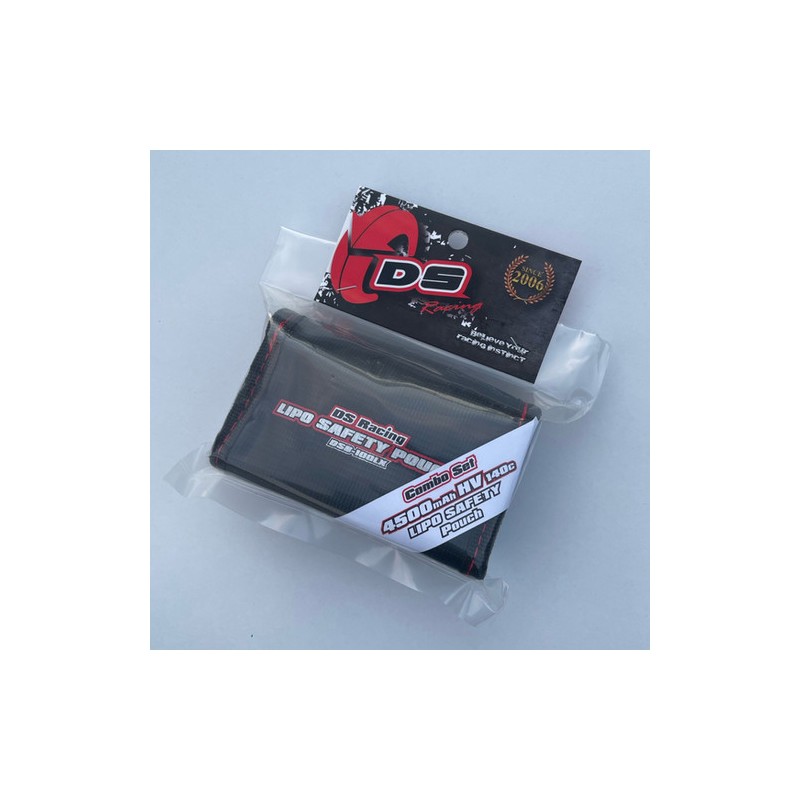 DS Racing 4500mAh HV 140C LiPo Battery + Lipo Safety Pouch Combo