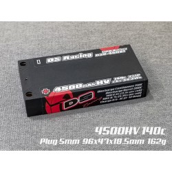 DS Racing 4500mAh HV 140C LiPo Battery + Lipo Safety Pouch Combo
