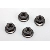 Yokomo M4 Aluminium Serrated Flange Nut, 4 pcs.