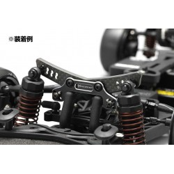 Yokomo Hybrid front shock tower (Graphite/Black aluminum) for YD-2 (old code Y2-017AGB)
