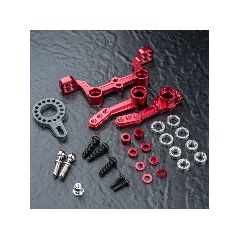 MST Alum. steering arm set (red)