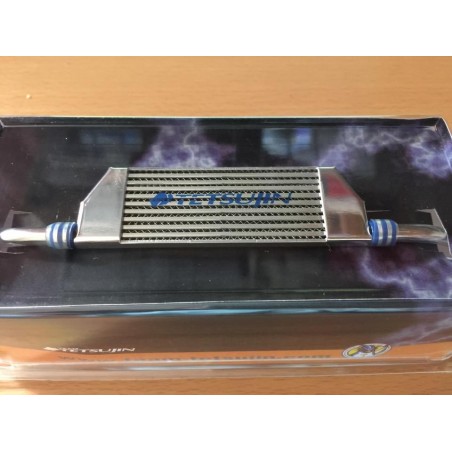  Alu. Real Intercooler slim Blue / mirror surf. 24mm